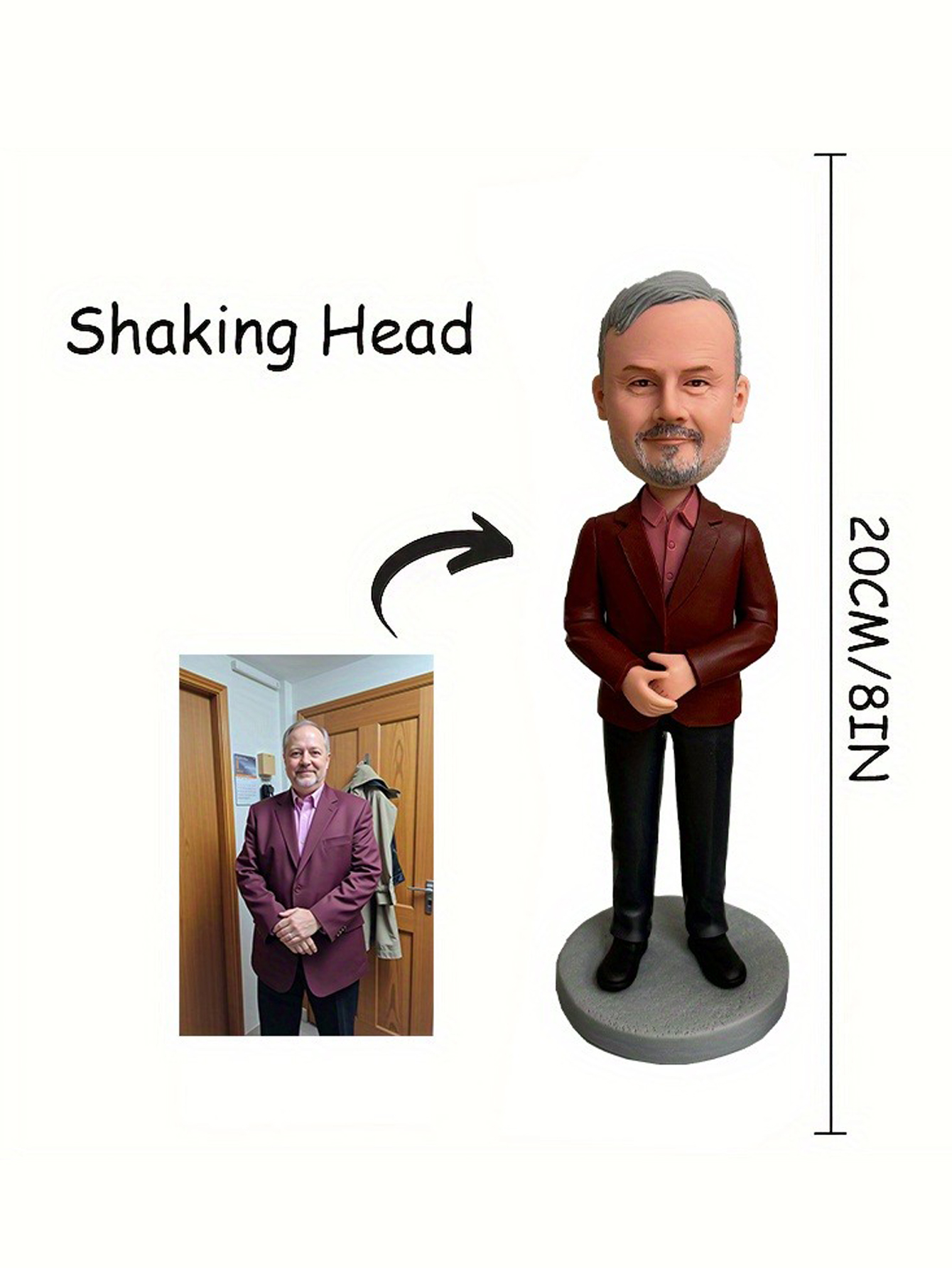 Custom Cartoon Character Bobblehead Dolls Handcrafted Clay Bobblehead Dolls